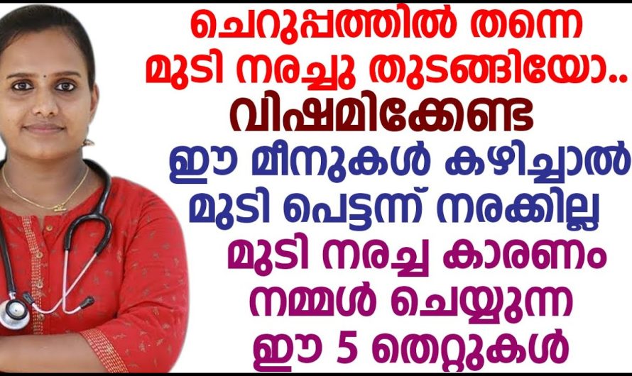 ചെറുപ്പക്കാരിൽ  മുടി നരക്കുന്നതിനുള്ള പ്രധാന കാരണങ്ങൾ എന്ന് പറയുന്നത് നിങ്ങൾ അറിയാതെ ചെയ്യുന്ന ഈ അഞ്ചു തെറ്റുകളാണ്…