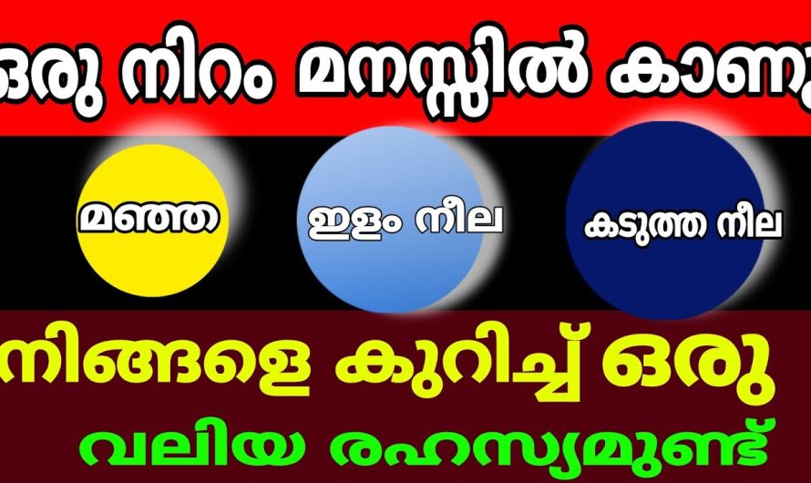 നിങ്ങളെ കുറിച്ചുള്ള ഭാവി രഹസ്യങ്ങൾ അറിയണമെങ്കിൽ ഈ മൂന്നു നിറങ്ങളിൽ ഒരെണ്ണം തെരഞ്ഞെടുത്താൽ മതി…