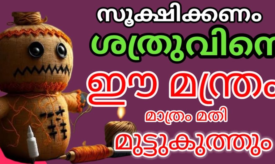 ശത്രു ദോഷം അകലാനും ഇല്ലാതാവാനും ഈയൊരു കർമ്മം ചെയ്താൽ മതി…