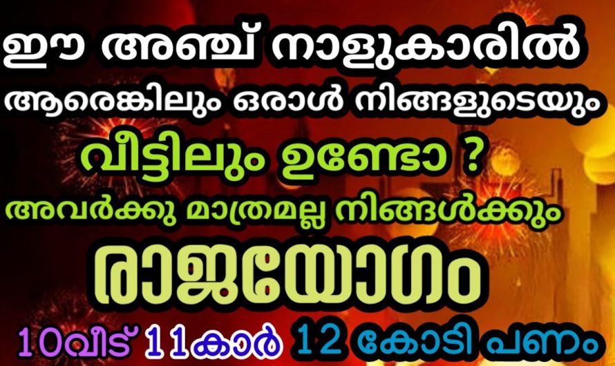 തുലാമാസത്തിൽ ഈ പറയുന്ന 5 നക്ഷത്രക്കാരെ കാത്തിരിക്കുന്നത് കോടീശ്വരതുല്യമായ യോഗങ്ങളാണ്…