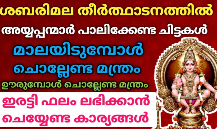 ശബരിമല തീർത്ഥാടനത്തിൽ  അയ്യപ്പൻ ഭക്തർ പാലിക്കേണ്ടത്! മാലേടുമ്പോൾ ഊരുമ്പോഴും ചെല്ലേണ്ട മന്ത്രം!