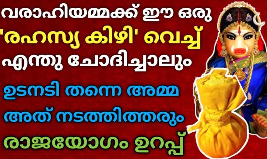 വരാഹി അമ്മയുടെ ‘രഹസ്യ കിഴി ‘ ഉടനടി ഫലം!