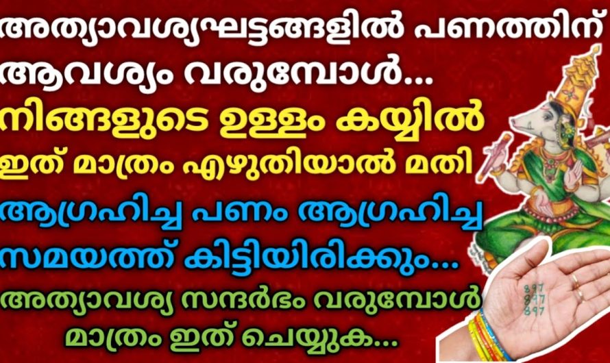 വരാഹിദേവിയുടെ അത്ഭുത നമ്പർ! ഇത് നിങ്ങളുടെ ഉള്ളം കയ്യിൽ എഴുതിയാൽ മാത്രം മതി! ഫലം ഉറപ്പ്