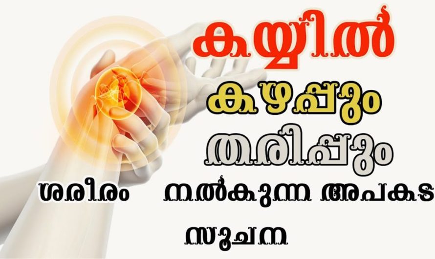 കയ്യിൽ കഴപ്പും തരിപ്പും അനുഭവപ്പെടാറുണ്ടോ?  ഈ ലക്ഷണങ്ങൾ അവഗണിക്കരുത്! ശരീരം നൽകുന്ന അപകട സൂചനയാണ് ശ്രദ്ധിക്കുക!