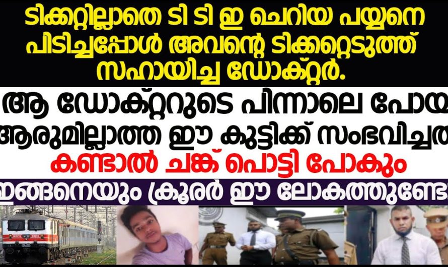 ടിക്കറ്റില്ലാതെ ട്രെയിനിൽ നിന്ന് ചെറിയ പയ്യനെ പിടിച്ചപ്പോൾ അവന്റെ ടിക്കറ്റ് എടുത്ത് കൊടുത്ത് സഹായിച്ച ഡോക്ടർ പിന്നീട് അവിടെ സംഭവിച്ചത്!