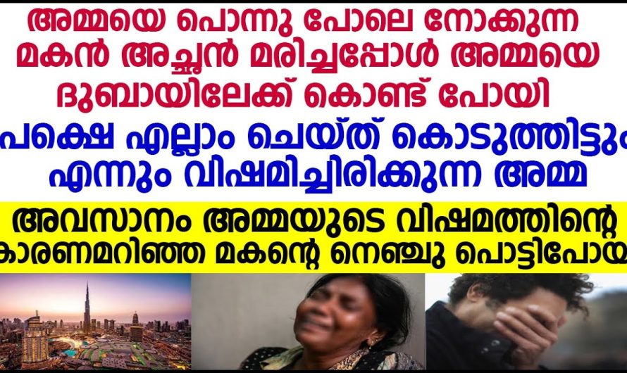 അമ്മയുടെ വിഷമത്തിന്റെ കാരണമറിഞ്ഞു ഞെട്ടി മകൻ