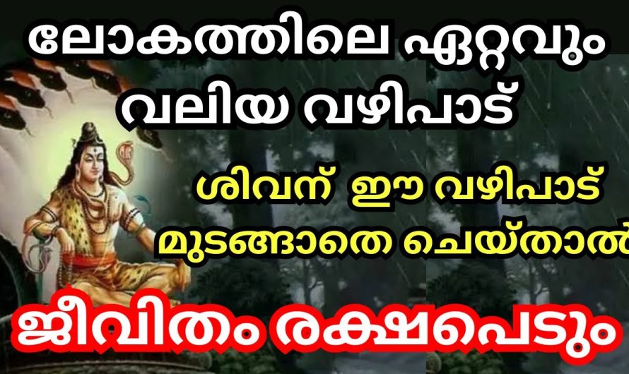 ശിവ ഭക്തർ ശിവഭഗവാന് ഈ വഴിപാട് നടത്തിയാൽ…  ജീവിതം രക്ഷപ്പെടും!