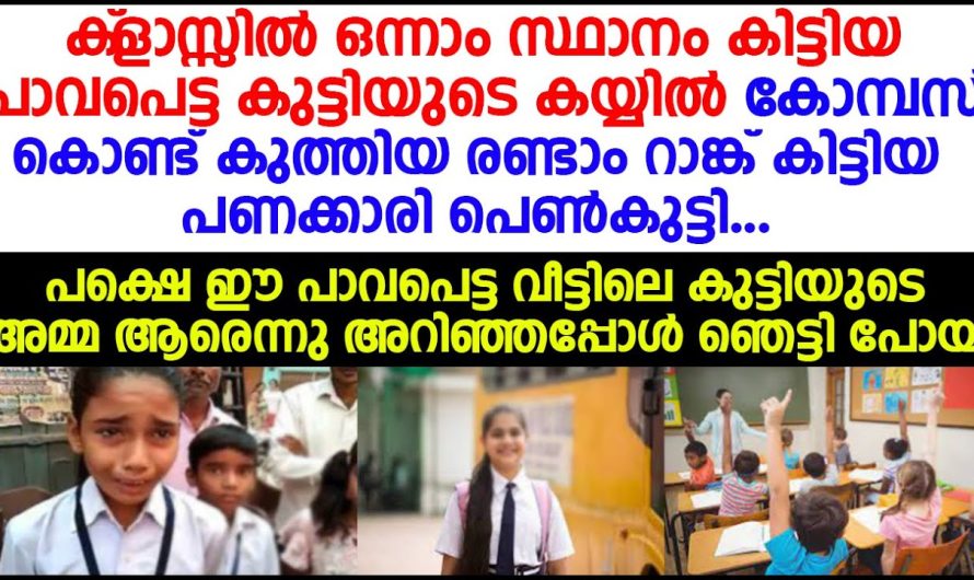 ക്ലാസിൽ ഒന്നാം സ്ഥാനം കിട്ടിയ പാവപ്പെട്ട കുട്ടിയുടെ കയ്യിൽ കോമ്പസ് കൊണ്ട് കുത്തിയ രണ്ടാം ക്ലാസുകാരിക്ക് സംഭവിച്ചത്