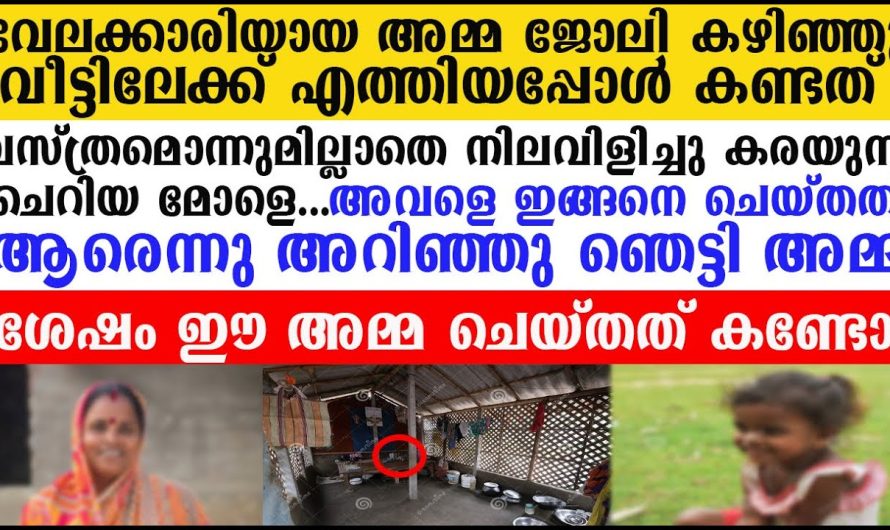 വേലക്കാരിയായ അമ്മ ജോലി കഴിഞ്ഞു വീട്ടിലേക്ക് എത്തിയപ്പോൾ കണ്ട കാഴ്ച ഞെട്ടിപ്പോയി അമ്മ!