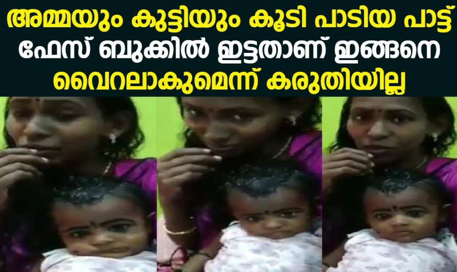 അമ്മയും കുട്ടിയും കൂടി പാടിയ പാട്ട്   ഇങ്ങനെ വൈറലാകുമെന്ന് കരുതിയില്ല