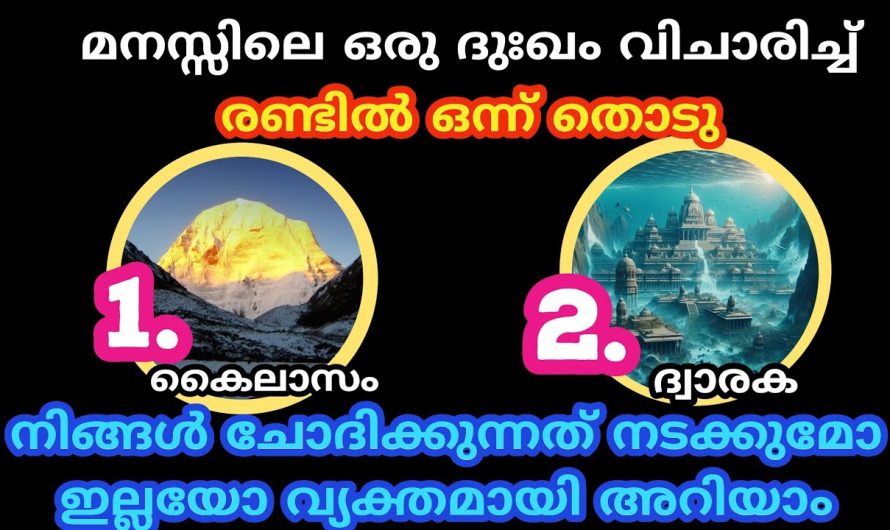 മനസ്സിലെ ആഗ്രഹം ഭഗവാൻ നടത്തി തരുമോ ഇല്ലയോ എന്നറിയാം.