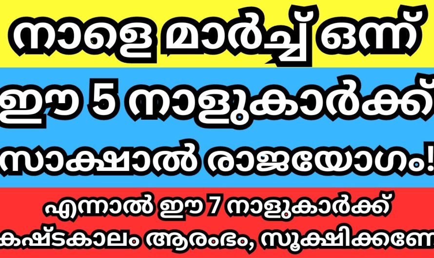 ഈ 5 നാളുകാർക്ക് രാജയോഗം, എന്നാൽ ഈ 7 നാളുകൾക്ക് കഷ്ടകാലം