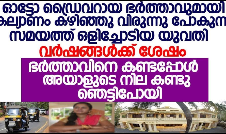 ഓട്ടോ ഡ്രൈവർ ആയ ഭർത്താവിനെ ഉപേക്ഷിച്ചു പോയ ഭാര്യക്ക് സംഭവിച്ചത്