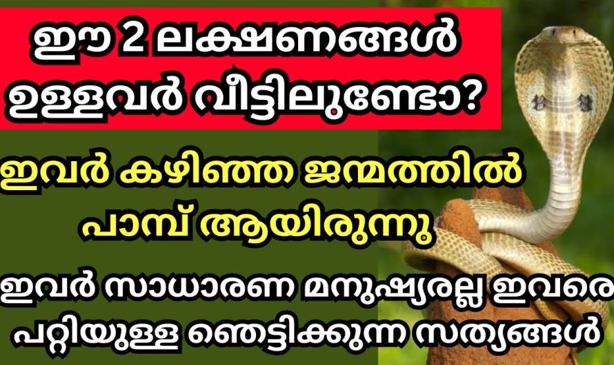 ഈ 2 ലക്ഷണങ്ങൾ ഉള്ളവർ വീട്ടിലുണ്ടോ?  ഇവർ സാധാരണ മനുഷ്യരല്ല