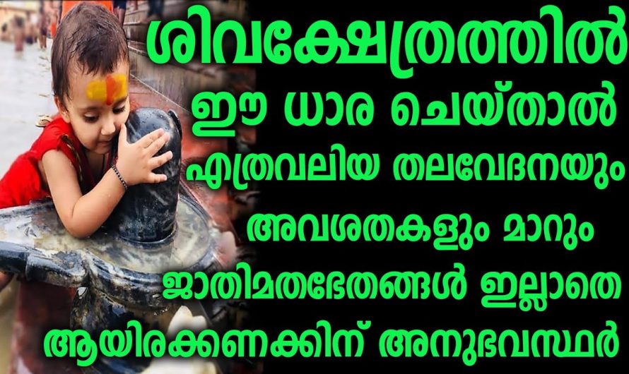 ശിവക്ഷേത്രത്തിൽ ഈ ഒരു ധാര ചെയ്തു നോക്കൂ… നിങ്ങൾ ആഗ്രഹിച്ചത് നടന്നുകിട്ടും