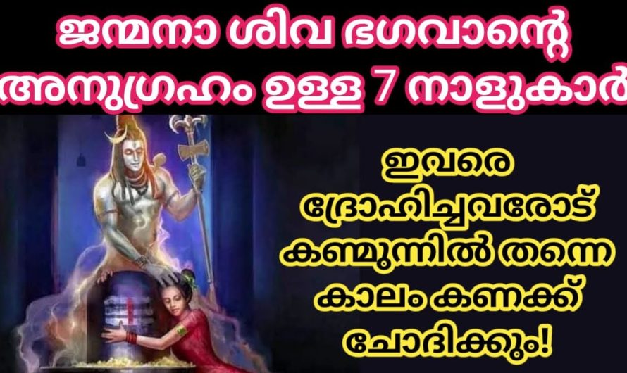 ജന്മനാ ശിവ ഭഗവാന്റെ അനുഗ്രഹം ഉള്ള 7 നാളുകാർ, ഇവരെ ദ്രോഹിച്ചാൽ കണ്മുന്നിൽ തന്നെ കാലം കണക്ക് ചോദിക്കും