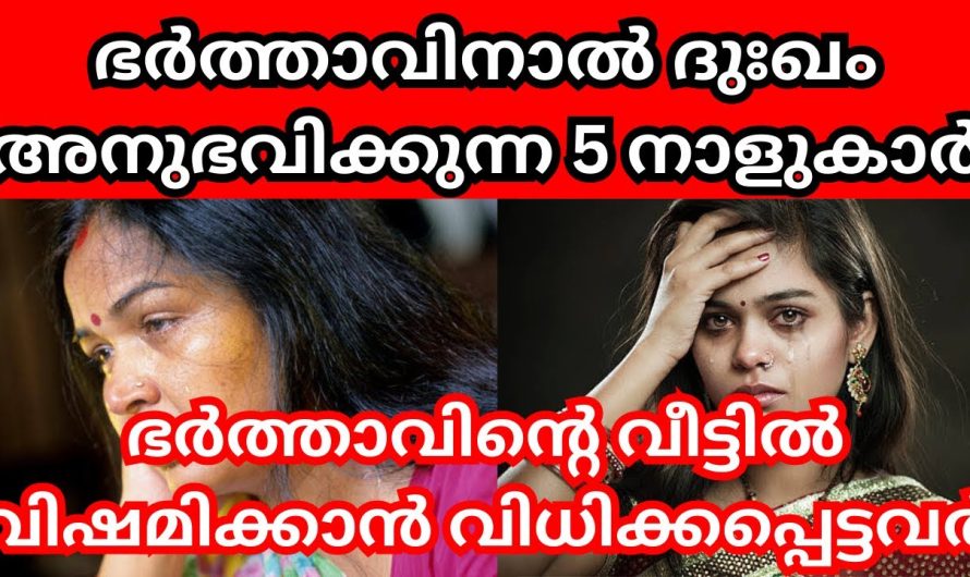 ഭർത്താവിനാൽ ദുഃഖം അനുഭവിക്കാൻ വിധിക്കപ്പെട്ട 5 നാളുകാർ.