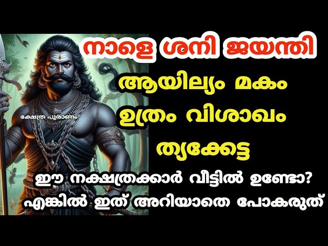 ഈ നാളുകാർ വീട്ടിൽ ഉണ്ടോ? എങ്കിൽ ശനി ജയന്തിക്ക് മുൻപ് ഇത് നടക്കും