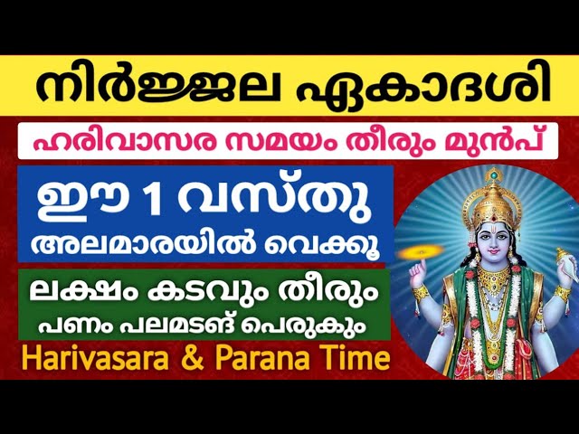 ഹരിവാസര സമയം തീരും മുൻപ് ഈ 1 വസ്തു അലമാരയിൽ വെക്കൂ ലക്ഷം കടവും തീരും പണം പെരുകും