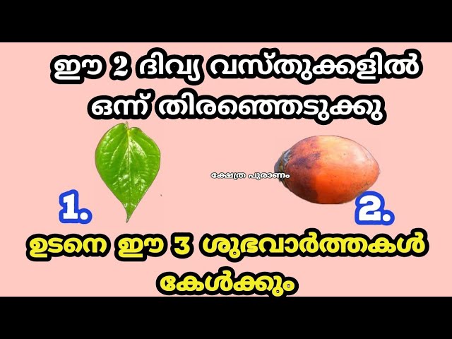 ദൈവാനുഗ്രഹത്താൽ ഉടനെ കേൾക്കാൻ പോകുന്ന ശുഭവാർത്തകൾ.