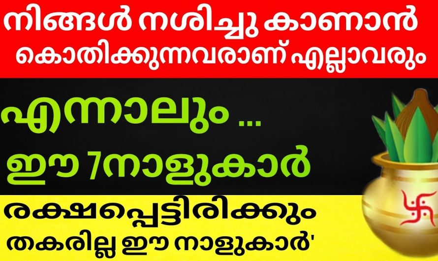 കർക്കിടക മാസത്തിൽ 7 നാളുകൾക്ക് വരാനിരിക്കുന്നത്   രാജയോഗം…