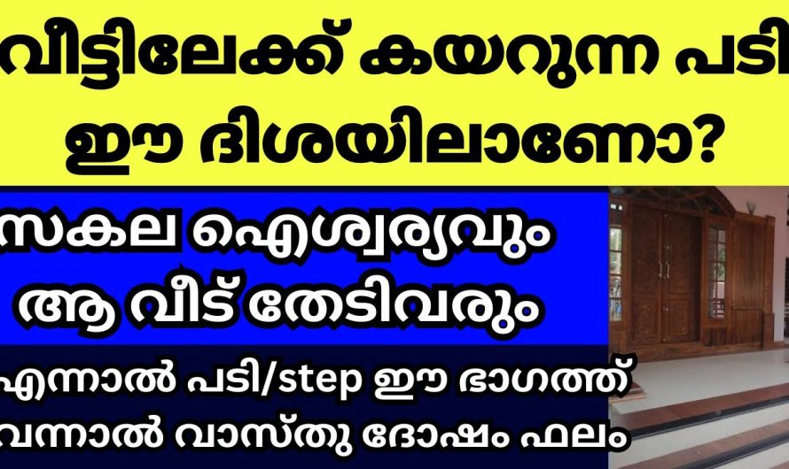 വീട്ടിലേക്ക് കയറുന്ന പടി വീടിന്റെ ഈ ഭാഗത്ത് വന്നാൽ വാസ്തു ഭാഗ്യം, നിങ്ങളുടെ വീടിന്‌ ഇങ്ങനെയാണോ