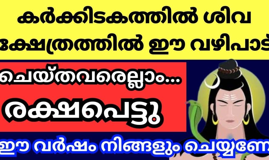 കഴിഞ്ഞ കർക്കിടകത്തിൽ ശിവന് ഈ വഴിപാട്‌ ചെയ്തവരെല്ലാം ജീവിതത്തിൽ ഉയർന്നു, ഈ വർഷം നിങ്ങളും ചെയ്യണേ