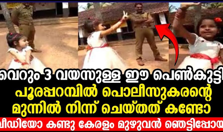 വെറും 3 വയസുള്ള ഈ പെൺകുട്ടി പൂരപ്പറമ്പിൽ പൊലീസുകരന്റെ മുന്നിൽ നിന്ന് ചെയ്തത് കണ്ടോ