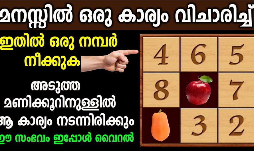 മനസ്സിൽ ഒരു ആഗ്രഹം വിചാരിച്ച് ഇതിൽ ഒരു നമ്പർ നീക്കുക,1 മണിക്കൂറിനുള്ളിൽ നടന്നിരിക്കും
