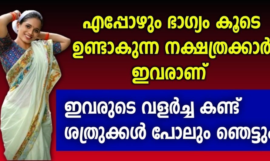 എപ്പോഴും ഭാഗ്യം കൂടെയുള്ള നാളുകാർ… ഇവരുടെ ഉയർച്ച ശത്രുക്കളെ പോലും ഞെട്ടിക്കുന്നതാണ്…