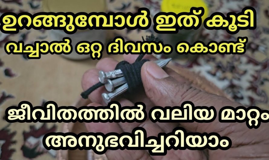 ഉറങ്ങുമ്പോൾ ഇത് വച്ചിട്ട് ഉറങ്ങിയാൽ ഇഷ്ടകാര്യം സാധിക്കാം