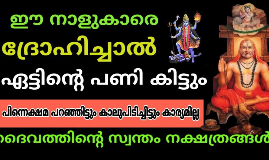 ഇവരെ വേദനിപ്പിച്ചാൽ തൽക്ഷണം ഏട്ടിൻ്റെ പണി ഉറപ്പാണ് : ദൈവാനുഗ്രഹം കൂടെ ഉള്ള നാളുകർ