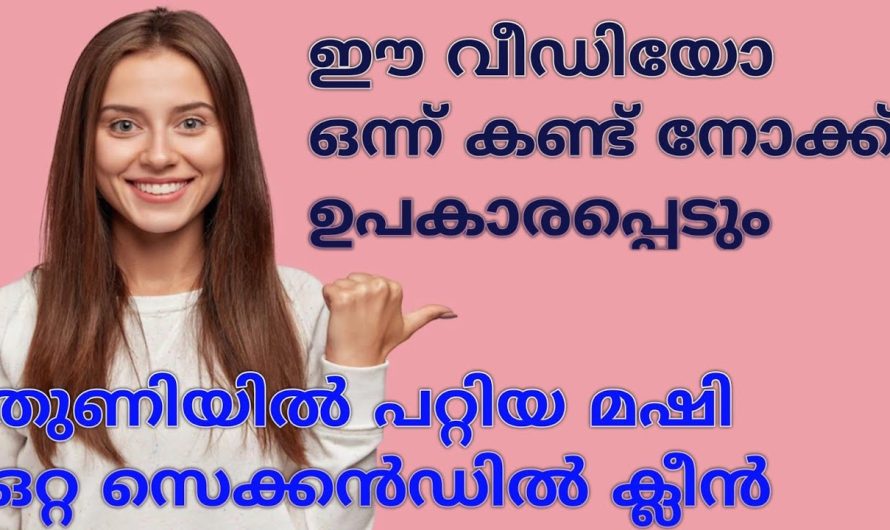 ഈ വീഡിയോ കണ്ട് നോക്ക് ഉപകാരപ്പെടും ഉടുപ്പിലെ പേന മഷി കളയാം ഒറ്റ സെക്കൻഡിൽ