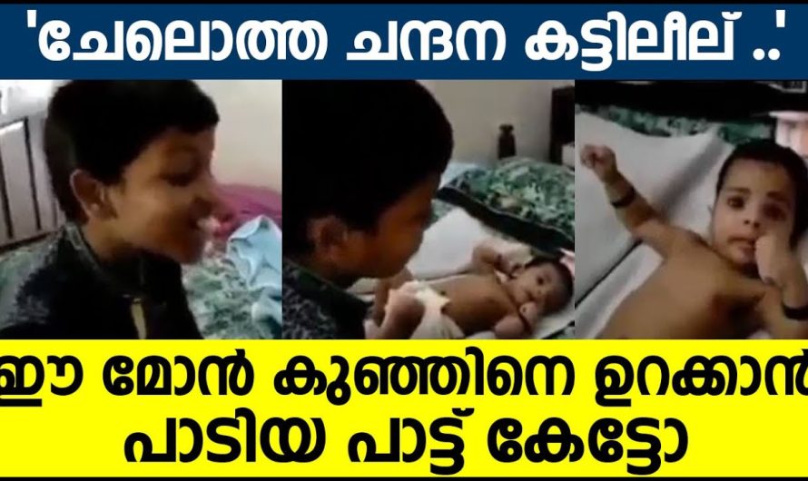 ഈ മോൻ കുഞ്ഞിനെ ഉറക്കാൻ പാടിയ പാട്ട് കേട്ടോ
