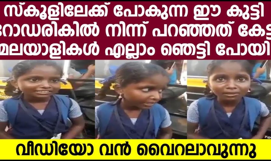 സ്കൂളിലേക്ക് പോകുന്ന ഈ കുട്ടി റോഡരികിൽ നിന്ന് പറഞ്ഞത് കേട്ട് മലയാളികൾ എല്ലാം ഞെട്ടി പോയി