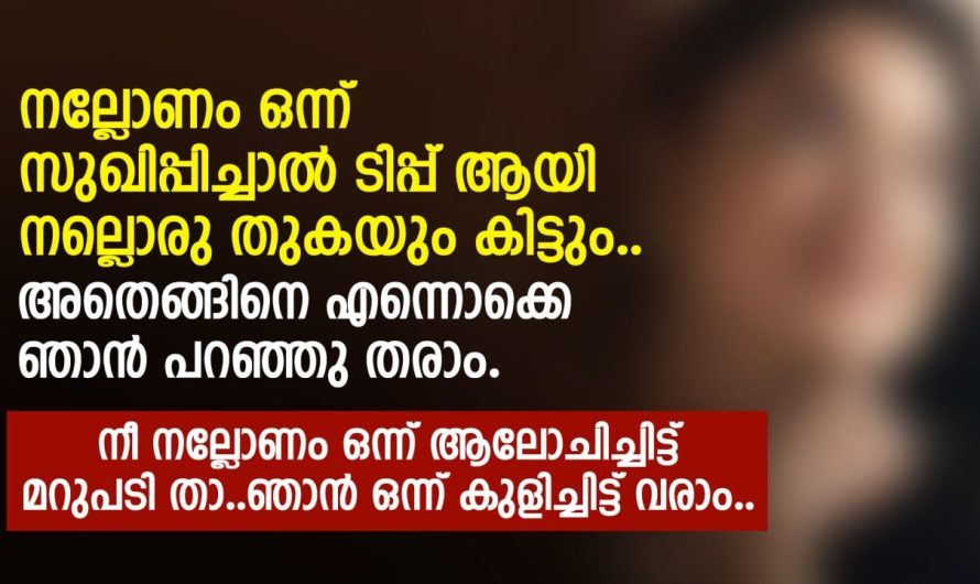 നല്ലോണം ഒന്ന് സുഖി പ്പിച്ചാൽ ടിപ്പ് ആയി നല്ലൊരു തുകയും കിട്ടും