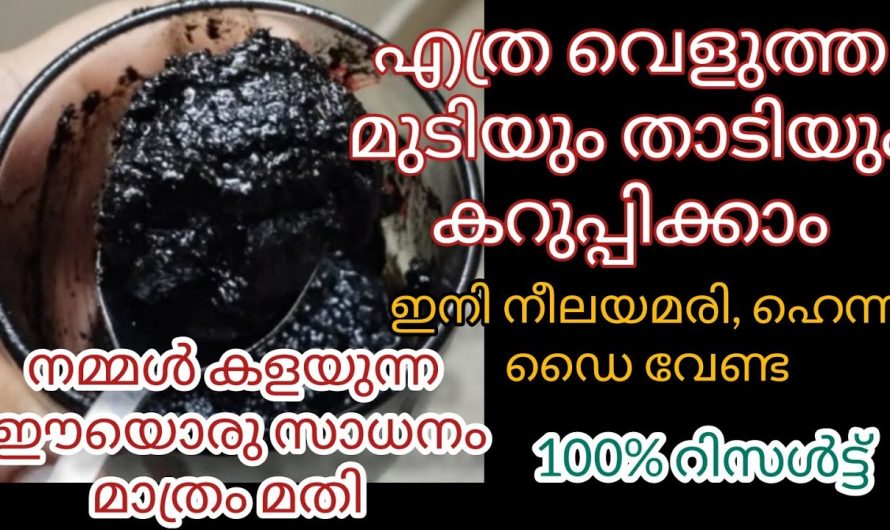 ഇനി നരച്ച മുടി കറുപ്പിക്കാം നീലയമരി, ഹെന്ന, ഡൈ ഒന്നും വേണ്ട നമ്മൾ കളയുന്ന ഈ സാധനം മതി