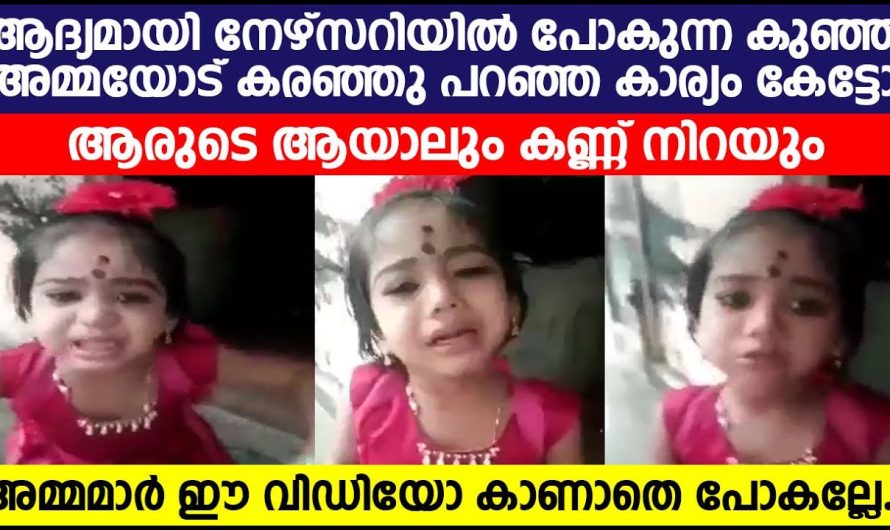 ആദ്യമായി നേഴ്സറിയിൽ പോകുന്ന കുഞ്ഞ് അമ്മയോട് കരഞ്ഞു പറഞ്ഞ കാര്യം കേട്ടോ