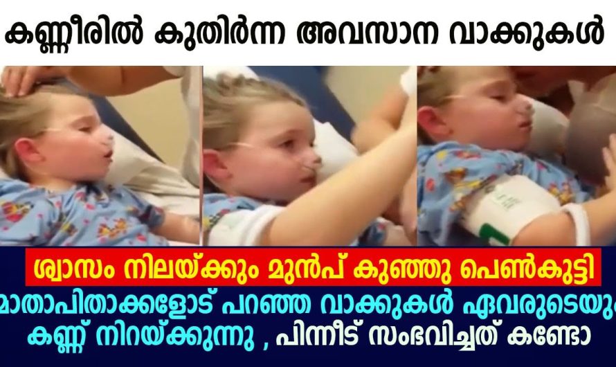 ശ്വാസം നിലയ്ക്കും മുൻപ് കുഞ്ഞു പെൺകുട്ടി മാതാപിതാക്കളോട് പറഞ്ഞ വാക്കുകൾ കണ്ണ് നിറയ്ക്കുന്നു !!