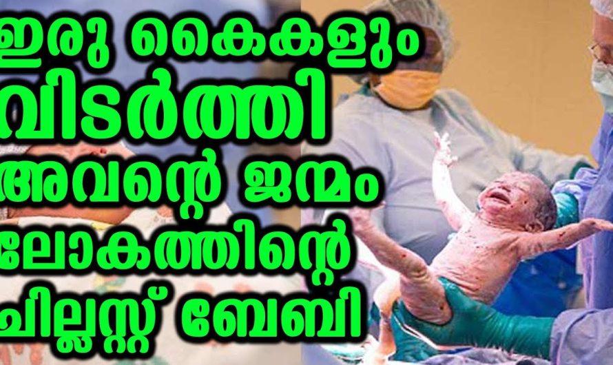 ഇരു കൈകളും വിടർത്തി അവന്റെ ജന്മം ലോകത്തിന്റെ ചില്ലസ്റ്റ് ബേബി