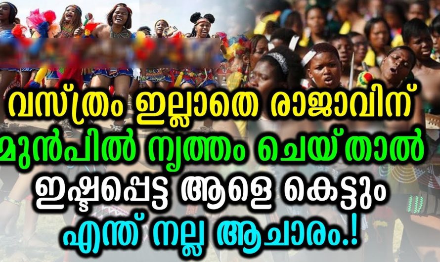 വസ്ത്രം ഇല്ലാതെ രാജാവിന് മുൻപിൽ നൃത്തം ചെയ്‌താൽ ഇഷ്ടപ്പെട്ട ആളെ കെട്ടും എന്ത് നല്ല ആചാരം