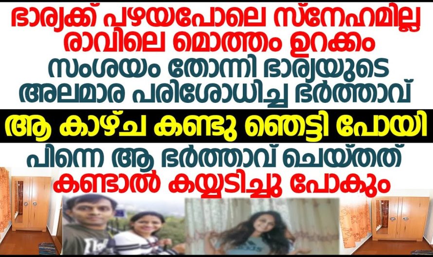 ഭാര്യയ്ക്ക് പഴയപോലെ സ്‌നേഹമില്ല പകൽമുഴുവൻ ഉറക്കവും സംശയിച്ചു ഭാര്യയുടെ അലമാര തുറന്ന് ഭർത്താവ് കണ്ടത്