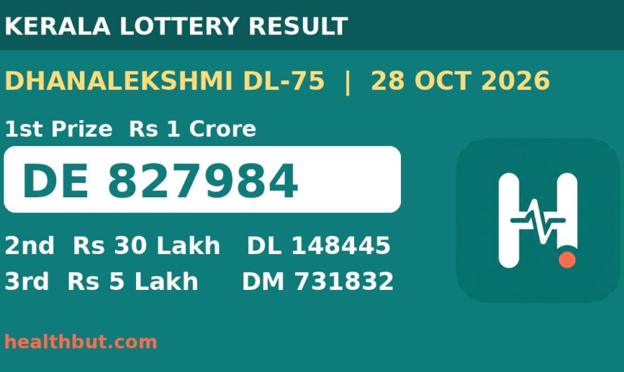 ധനലക്ഷ്മി DL-75 ലോട്ടററി ഫലം (28.10.2026): ഒന്നാം സമ്മാനം 1 കോടി DE 827984-ന്; പൂർണ്ണ ഫലം