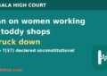 Kerala High Court strikes down ban on women working in toddy shops